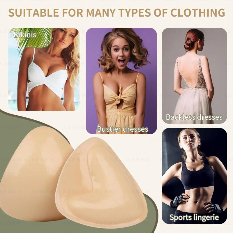 Double-Sided Adhesive Push-Up Bra Inserts – Invisible Lift Pads for Swimsuit, Bikini & Everyday Confidence 👙✨